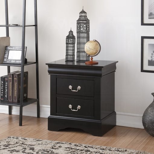 Acme Louis Philippe III Black Nightstand