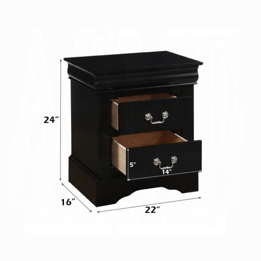 Acme Louis Philippe III Black Nightstand - Image 8