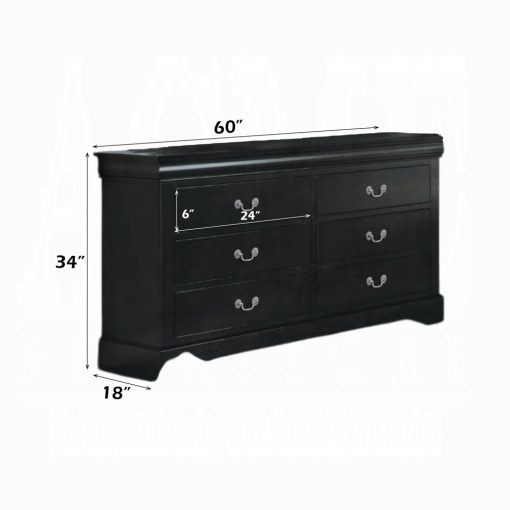 Acme Louis Philippe III Black Dresser - Image 8