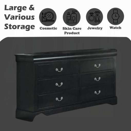Acme Louis Philippe III Black Dresser - Image 9