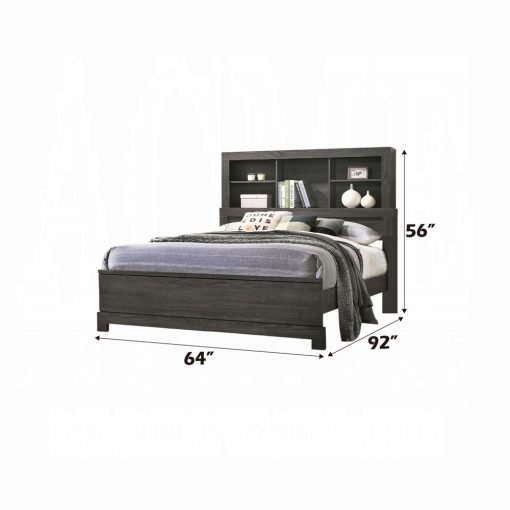 Acme Lantha Gray Oak Bed - Image 3