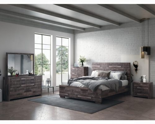 Acme Juniper Dark Cherry Queen Bed