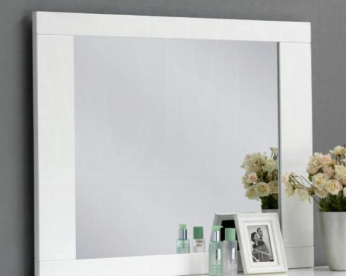 Acme Lorimar White & Chrome Leg Mirror