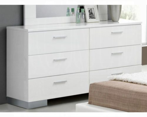 Acme Lorimar White & Chrome Leg Dresser