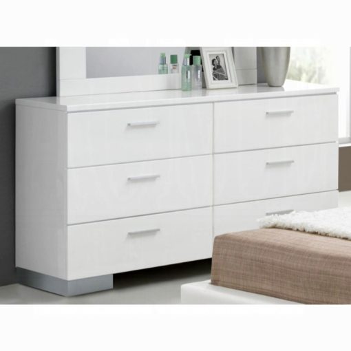 Acme Lorimar White & Chrome Leg Dresser