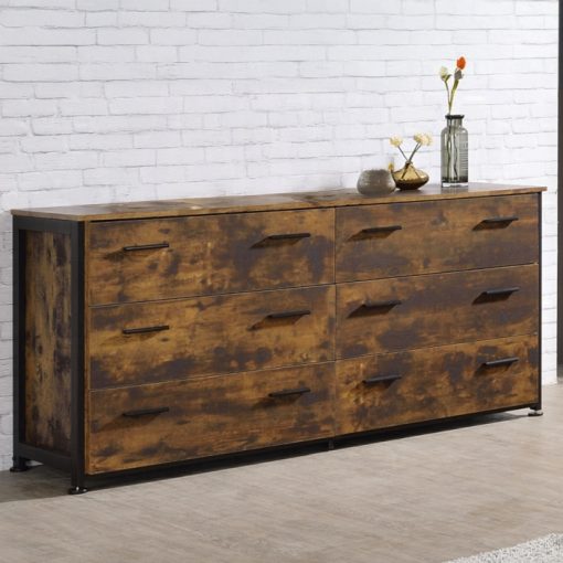 Acme Juvanth Rustic Oak & Black Dresser