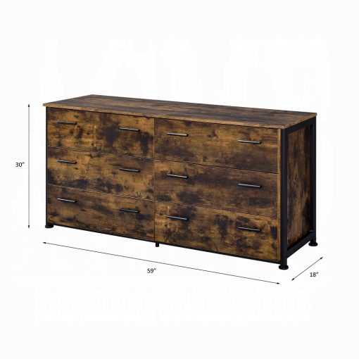 Acme Juvanth Rustic Oak & Black Dresser - Image 6