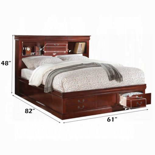 Acme Louis Philippe III Bed w/Storage - Image 5