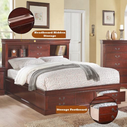 Acme Louis Philippe III Bed w/Storage - Image 6