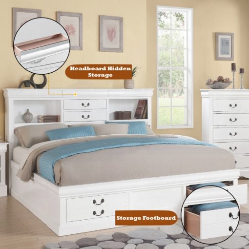 Acme Louis Philippe III Bed w/Storage - Image 16