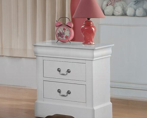Acme Louis Philippe III White Nightstand