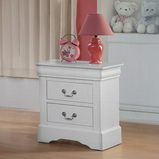 Acme Louis Philippe III White Nightstand