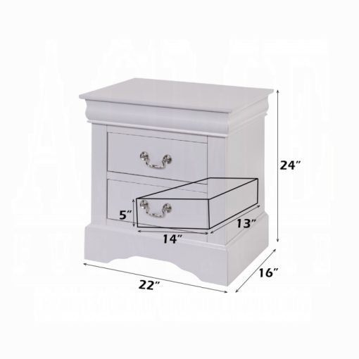Acme Louis Philippe III White Nightstand - Image 7