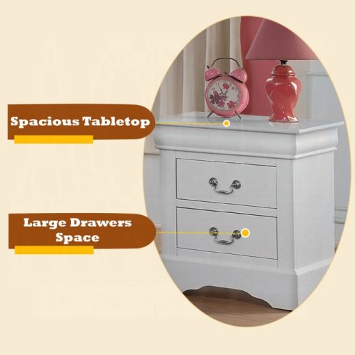 Acme Louis Philippe III White Nightstand - Image 8