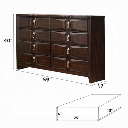 Acme Lancaster Espresso Dresser - Image 4