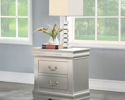 Acme Louis Philippe III Platinum Nightstand