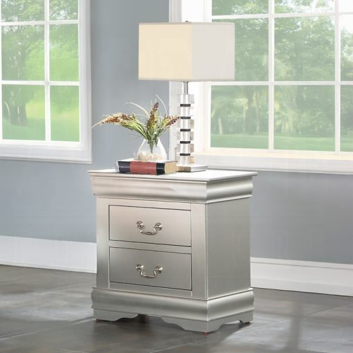 Acme Louis Philippe III Platinum Nightstand