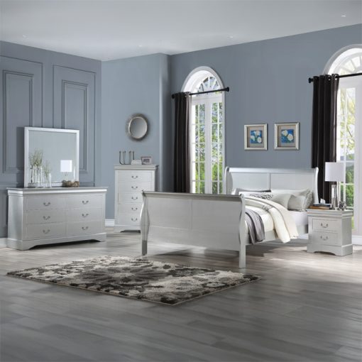 Acme Louis Philippe III Platinum Nightstand - Image 9