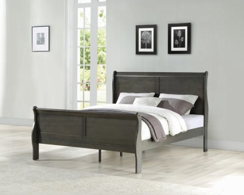 Acme Louis Philippe Dark Gray Eastern King Bed