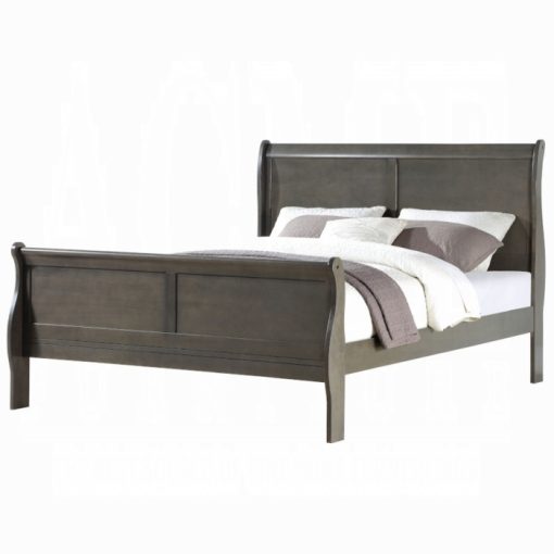 Acme Louis Philippe Dark Gray Eastern King Bed - Image 2