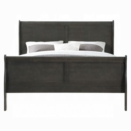 Acme Louis Philippe Dark Gray Eastern King Bed - Image 3