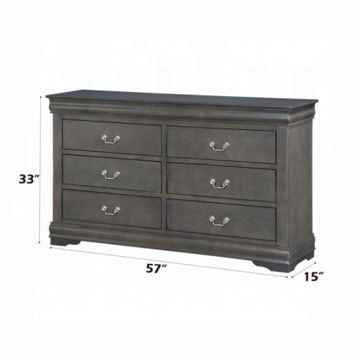Acme Louis Philippe Dark Gray Dresser - Image 7