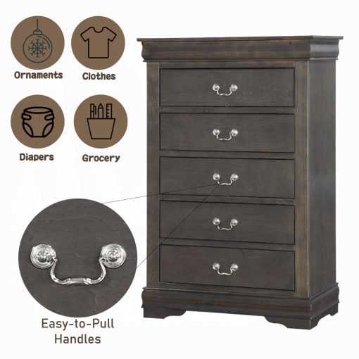 Acme Louis Philippe 5 Drawer Chest - Image 17