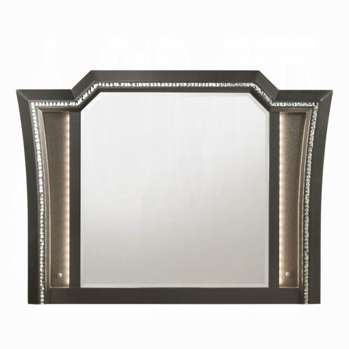 Acme Kaitlyn Metallic Gray Mirror w/LED - Image 2