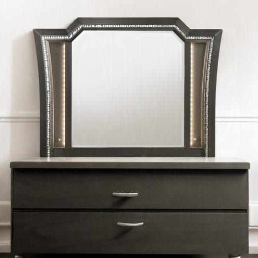 Acme Kaitlyn Metallic Gray Mirror w/LED - Image 8