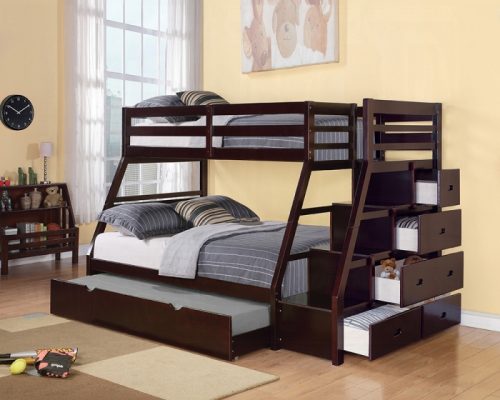 Acme Jason (Storage) Bunk Bed (T/F) w/Trundle (Full) & Storage