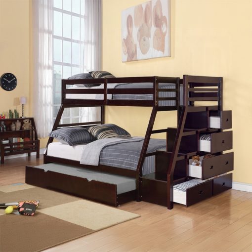 Acme Jason (Storage) Bunk Bed (T/F) w/Trundle (Full) & Storage