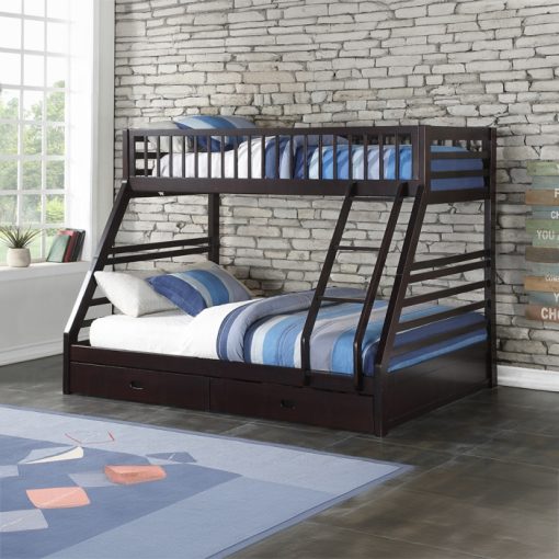 Acme Jason (XL) Espresso Bunk Bed (T XL/Q) w/Storage