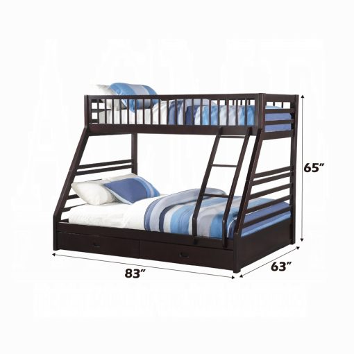 Acme Jason (XL) Espresso Bunk Bed (T XL/Q) w/Storage - Image 7