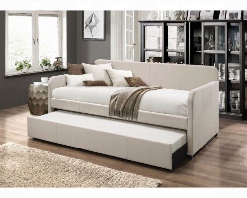Acme Jagger Fog Fabric Daybed w/Trundle (Twin)