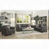 Acme Laurissa Light Charcoal Linen Sofa w/4 Pillows