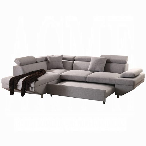 Acme Jemima Gray Fabric Sectiona Sofa - Image 3