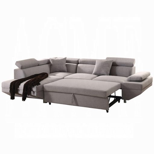 Acme Jemima Gray Fabric Sectiona Sofa - Image 4