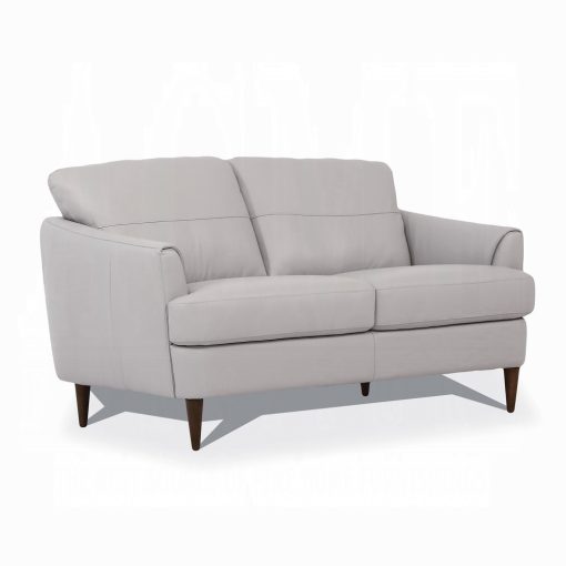 Acme Helena Pearl Gray Top Grain Leather Loveseat - Image 2