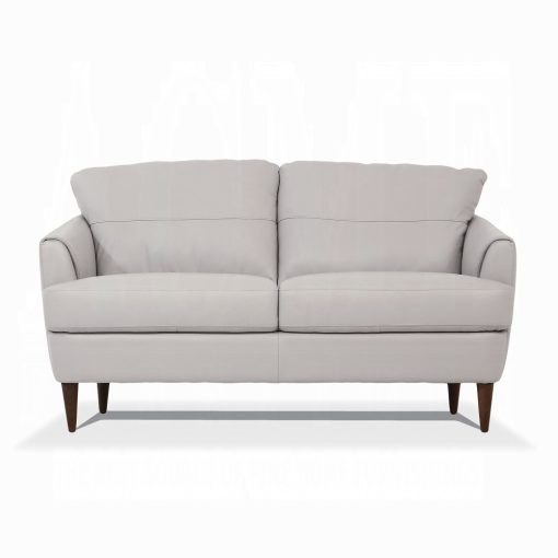 Acme Helena Pearl Gray Top Grain Leather Loveseat - Image 3