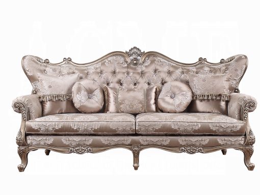 Acme Jayceon Fabric & Champagne Sofa w/5 Pillows - Image 4