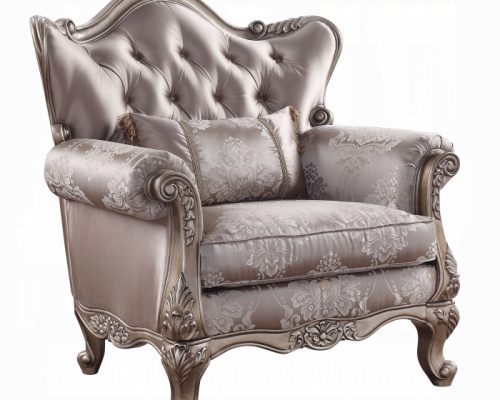 Acme Jayceon Fabric & Champagne Chair w/Pillow