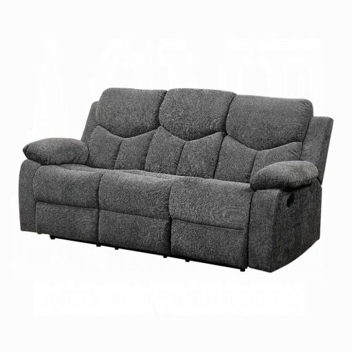 Acme Kalen Gray Chenille Motion Sofa - Image 2