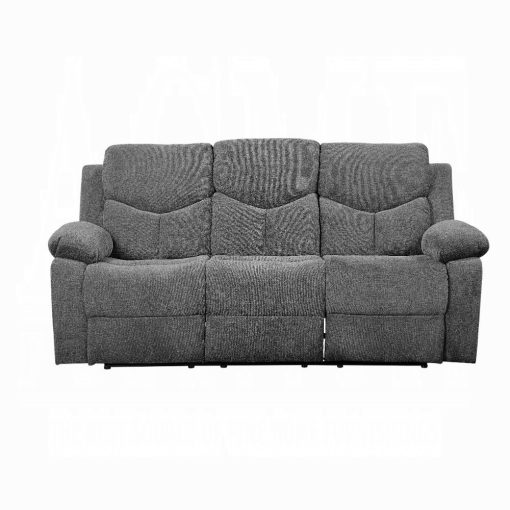 Acme Kalen Gray Chenille Motion Sofa - Image 3