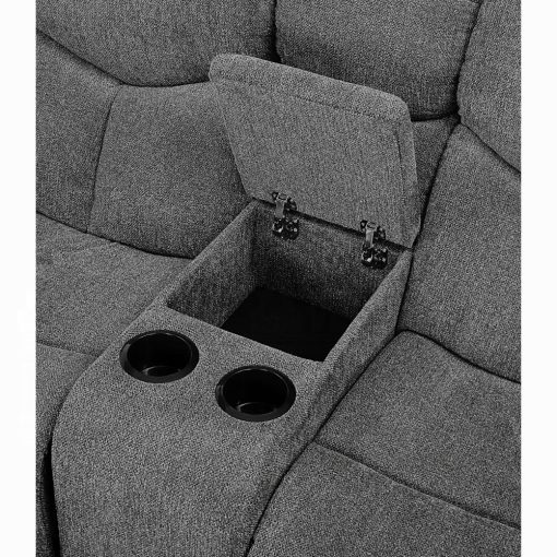 Acme Kalen Gray Chenille Motion Sofa - Image 8