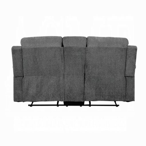 Acme Kalen Gray Chenille Motion Loveseat w/Console - Image 4