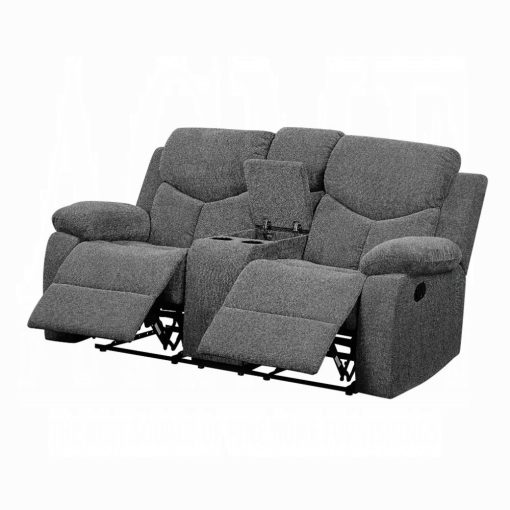 Acme Kalen Gray Chenille Motion Loveseat w/Console - Image 5