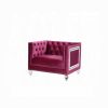 Acme Heibero Burgundy Velvet Chair (Same LV01402)