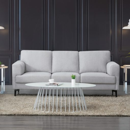 Acme Kyrene Light Gray Linen Sofa