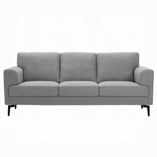 Acme Kyrene Light Gray Linen Sofa - Image 3