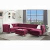 Acme Jaszira Burgundy Velvet Modular - Left Facing & Right Facing Arms